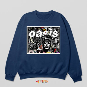 Morning Glory Tribute Oasis Band Navy Sweatshirt