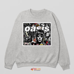 Morning Glory Tribute Oasis Band Sport Grey Sweatshirt