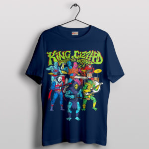 Mystical Jams King Gizzard Comic Art Navy T-Shirt