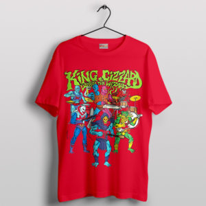 Mystical Jams King Gizzard Comic Art Red T-Shirt