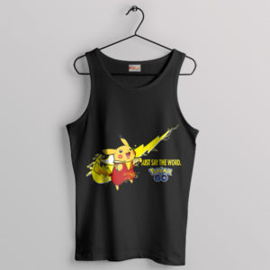 Nike Pika Power Swooshed Pikachu Black Tank Top