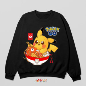 Noodle Detective Pikachu Ramen Black Sweatshirt