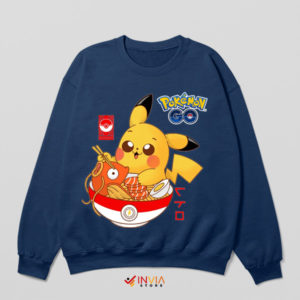 Noodle Detective Pikachu Ramen Navy Sweatshirt
