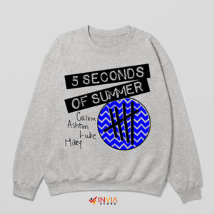 Patterned Pulse 5SOS Youngblood Sport Grey Sweatshirt