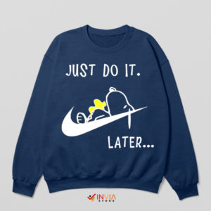 Peanuts Snoopy Lazy Day Nike Navy Sweatshirt