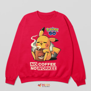 Pika-Power Boost Coffee Pikachu Sweatshirt