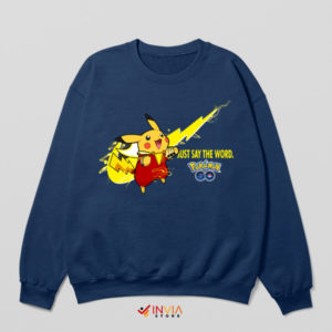 Pika Power Nike Swoosh Pikachu Navy Sweatshirt