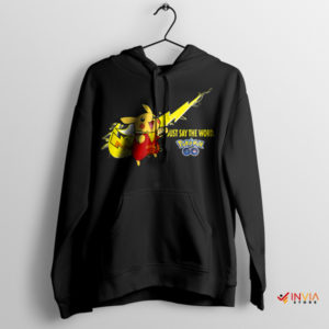 Pika Style Power Nike Swoosh Pikachu Black Hoodie