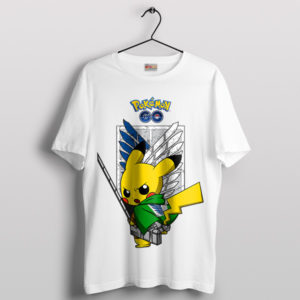 Pika-Titan Rampage AOT Pokemon White T-Shirt