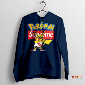 Pikachu's Adorable Fashion Flair Navy Hoodie