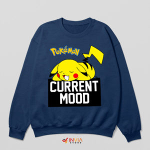 Pikachu's Electric Mood Pokémon Navy Sweatshirt