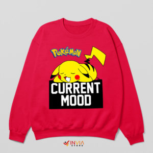 Pikachu's Electric Mood Pokémon Red Sweatshirt