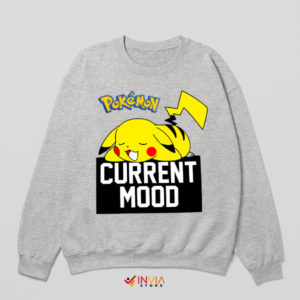 Pikachu's Electric Mood Pokémon Sport Grey Sweatshirt
