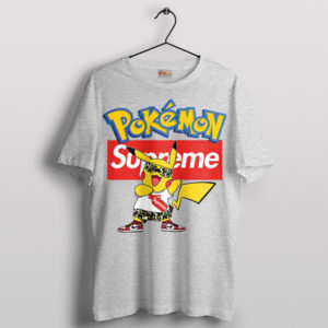 Pikachu's Fashion Frenzy Pokemon Sport Grey T-Shirt