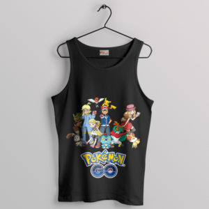 Pikachu's Posse Ash and Friends Black Tank Top