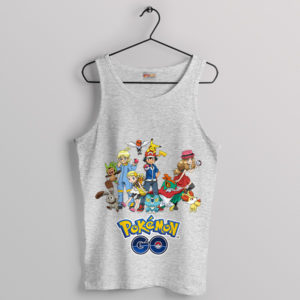 Pikachu's Posse Ash and Friends Sport Grey Tank Top
