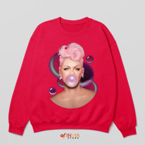 Pink with Bubblegum Tour Carnival Red Sweatshirt