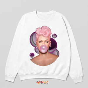 Pink with Bubblegum Tour Carnival White Sweatshirt