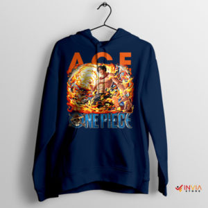 Pirate King's Blade Ace's Fire Sword Navy Hoodie