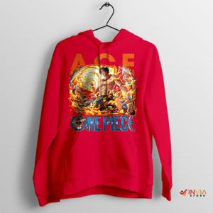 Pirate King's Blade Ace's Fire Sword Red Hoodie