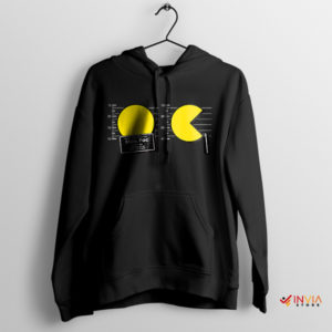 Pixel Bandit Pac-Man's Retro Mugshot Black Hoodie