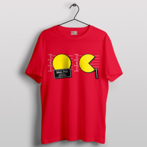 Pixel Pursuit Retro Pac-Man Mugshot Red T-Shirt