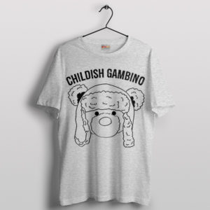 Playful Bear Face Childish Gambino Sport Grey T-Shirt