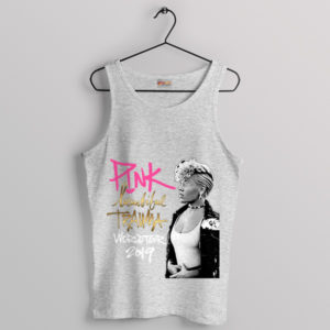 Pop Queen Beautiful Trauma Tour Sport Grey Tank Top