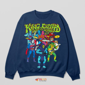 Psychedelic Sonic Tales King Gizzard Navy Sweatshirt