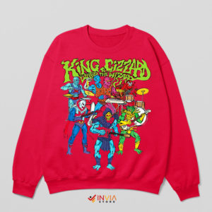 Psychedelic Sonic Tales King Gizzard Red Sweatshirt