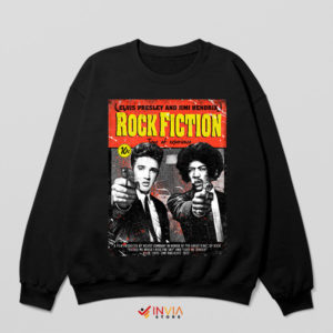 Pulp Fiction Legends Elvis and Hendrix Black Sweatshirt