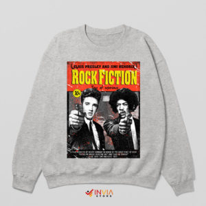 Pulp Fiction Legends Elvis and Hendrix Sport Grey Sweatshirt