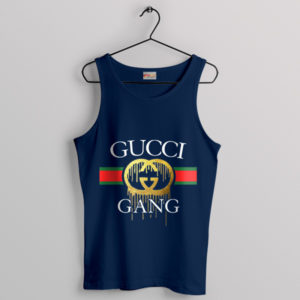Pump's Power Gucci Gang Anthem Navy Tank Top