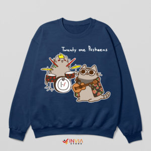 Purrfection Twenty One Pusheens Navy Sweatshirt