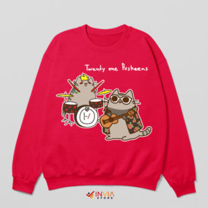 Purrfection Twenty One Pusheens Red Sweatshirt