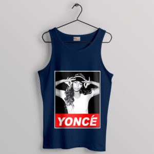 Queen Bey Elegance Yoncé Inspired Navy Tank Top