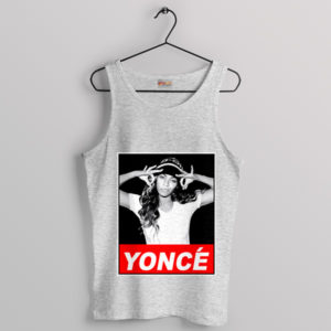 Queen Bey Elegance Yoncé Inspired Sport Grey Tank Top
