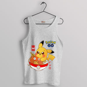Ramen Noodle Detective Pikachu Sport Grey Tank Top