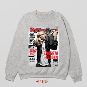 Rap Icon Cover Art Eminem Reborn Sport Grey Sweatshirt