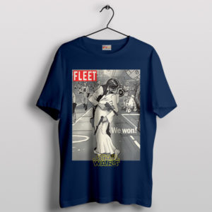 Rebel Romance Han Solo and Princess Leia Navy T-Shirt