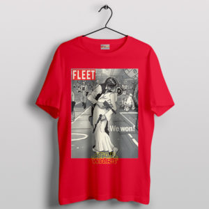 Rebel Romance Han Solo and Princess Leia Red T-Shirt
