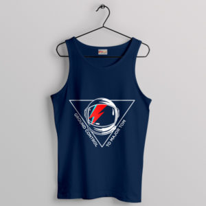 Retro Rebel Bowie Heroes Tribute Navy Tank Top