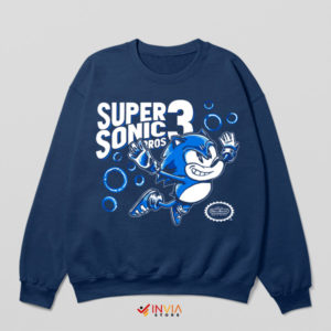 Retro Speedster Super Sonic Bros 3 Navy Sweatshirt