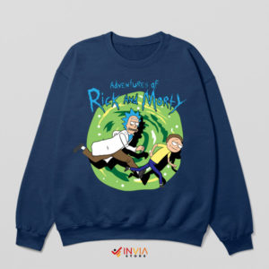 Rick and Morty Tintin's Multiverse Navy Sweatshirt