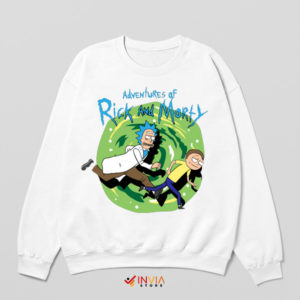 Rick and Morty Tintin's Multiverse White Sweatshirt