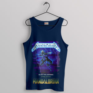 Ride the Lightning with Mando Navy Tank Top