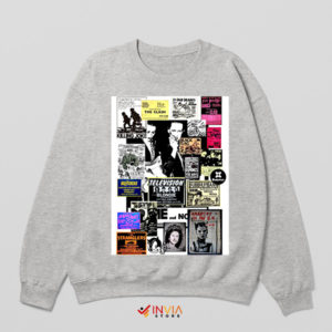 Riffs of Revolution Punk Icons Collage Sport Grey Sweatshirt