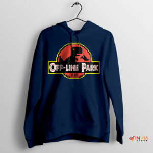 Roar and Reboot Dino Offline Internet Navy Hoodie