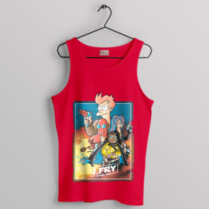 Robotic Rebel Futurama Wars Red Tank Top