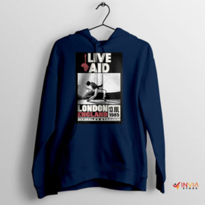 Rock Legends Unite Live Aid 1985 Navy Hoodie